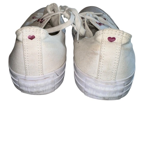 Converse Chuck Taylor All‎ Star Unisex M/12 W/14 Cream Heart Lined Shoes 163283C - Picture 9 of 9